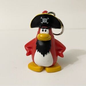 Disney Club Penguin RockHopper Keychain Action Figure By Jakks